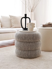 Plyšový puf Boum 40 cm, sivý