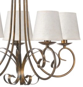 ONLI - Luster na reťazi POMPEI 5xE14/6W/230V bronzová