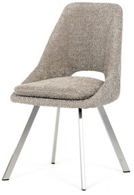 Autronic - Židle jídelní, lanýžová látka, kovové nohy, broušená nerez. - DCL-W1174 LAN2