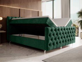 Jednolôžková posteľ 120 cm Clinton Bonell (smaragdová) (s roštom, s úl. priestorom). Vlastná spoľahlivá doprava až k Vám domov. 1082156