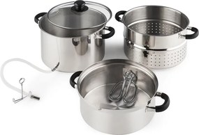 Klarstein Applebee, parný odšťavovač, odšťavovací hrniec, elektrický, 1500 W, Ø 25 cm, 8 l, nehrdzavejúca oceľ