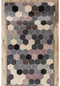 Behúň HEOS 78537 sivý / ružový / krém HEXAGON