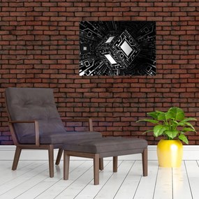 Obraz abstraktné kocky (70x50 cm)