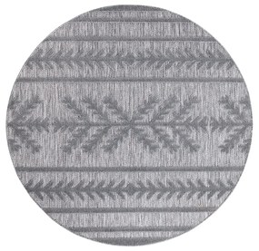 Dekorstudio Okrúhly terasový koberec SANTORINI - 411 antracitový Priemer koberca: 200cm