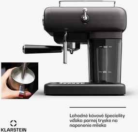 Klarstein Espressionata Evo, pákový kávovar, 950 W, 19 bar, 1,2 l, 2 šálky