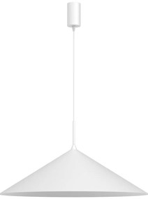 Závesné svietidlo Capital, 1x biele kovové tienidlo, (fi 60cm), w