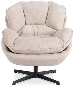Relaxačné otočné kreslo DALILA krémové