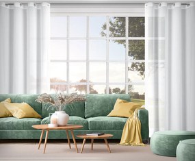 ZÁCLONA NA KRÚŽKOCH DEBRA 140X250 CM BIELA