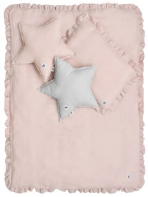 Ľanové obliečky do postieľky DUSTY PINK, vel. M
