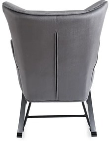 Kreslo ANTONIO hojdacie, sivé