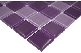 Sklenená mozaika CM 4888 mix fialová 30,5x32,5 cm