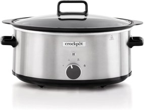 CrockPot CSC086X pomalý hrniec / 6,5 l / 3 nastavenia teploty / hliníkový hrniec / nerezová oceľ