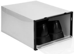 Úložné boxy na topánky OSLO sivé (10 ks)