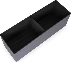 ModernHome Prešívaný úložný box puf 111x38 cm - tmavosivá ModernHome