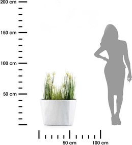 Oválný květináč MORA 39,4x59,3x40,7 cm bílý