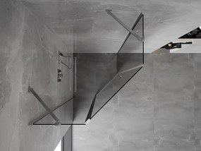 Mexen Mist, päťuholníkový sprchový kút výklopný 80 x 80 cm, číre sklo, chrómový profil, 8A8-080-080-01-00