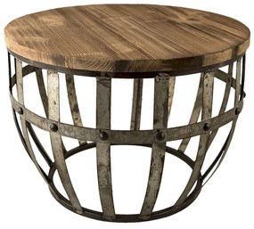 Kovový odkladací stolík - Ø 45 * 28 * 45 cm
