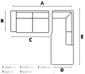 Modulová sedacia súprava PIXEL - roh + taburet, pravá, tm. šedá (Python 66 graphite)