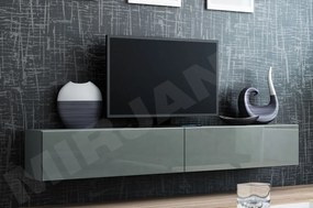 TV stolík/skrinka Zylia 180 (šedý + šedý lesk). Vlastná spoľahlivá doprava až k Vám domov. 1053753