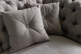 Pohovka Paris Chesterfield grey velvet