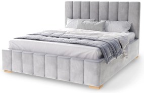 Manželská čalúnená posteľ s úložným priestorom Austin 180x200 - sivá