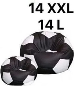 Sedací vak FUTBAL, čierno / biela (samostatný veľký)