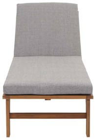 Lehátko HWC-N48, masívne akáciové drevo - sivý vankúš