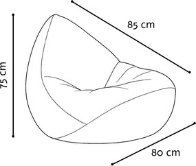Sedací vak pre deti – zelený, prémiový manšestr