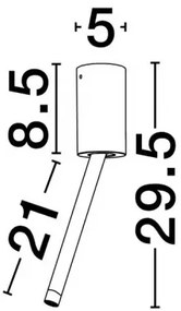 LED biele designové stropné svietidlo Ornos 30