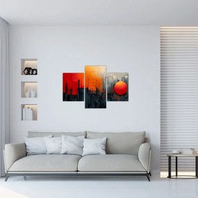Obraz - Abstraktná maľba mesta (90x60 cm)