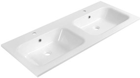 Sapho Sapho, ARECA dvojumývadlo, liaty mramor, 121x51,5cm, biela, AC121