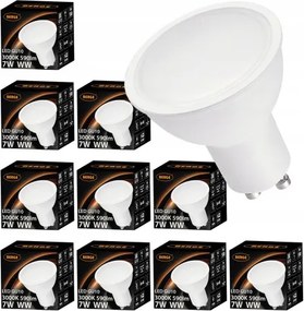10x LED žiarovka GU10 8W teplá farba 3000K 720lm