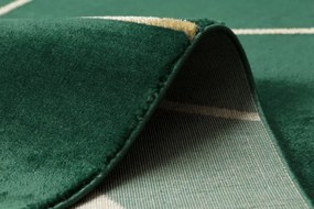 Koberec EMERALD exkluzívny 1013 glamour, styl geometrický fľaškovo zelený / zlatý