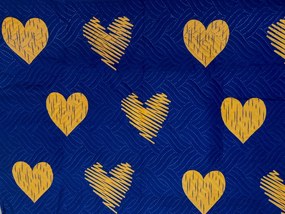 Prehoz na posteľ GOLBINO, tmavomodrý Rozmer: 170 x 210 cm