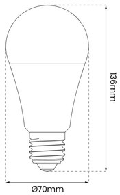 LED žiarovka E27 RGB 11w 1200 lm Wi-Fi