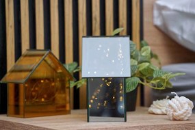 LED skleněný domeček ELITE, šedý - více velikostí Veľkosť: S