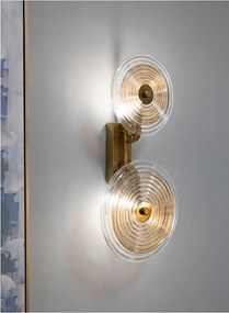 Sklenené nástenné svietidlo v zlatej farbe Venice – Mauro Ferretti