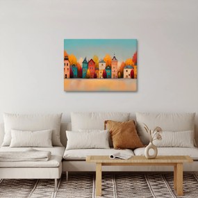Obraz - Jesenná dedina (70x50 cm)