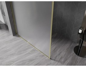 Mexen, Mexen Kioto-XF sprchová stena s rámom 100 x 202 cm, matná 10 mm, brúsené zlato - 800-100-104-55-30-X