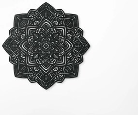 drevko Vyrezávaná drevená mandala Symetria Rozmer obrazu: 120 x 120 cm, Farba dekorácie: Čierna