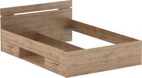Manželská posteľ 140 cm Michigin (dub artisan + grafit) (s úložným priestorom). Vlastná spoľahlivá doprava až k Vám domov. 1096898