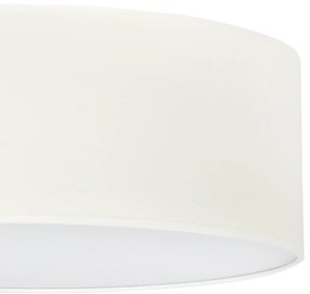 Stropné svietidlo Gaja, 1x krémové textilné tienidlo, (biele plexisklo), (fi 40cm)