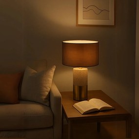 Rabalux 74219 dekoratívna keramická stolná lampa Yelda, hnedá