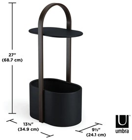 Umbra Odkladací stolík BELLWOOD čierna, tm. hnedá