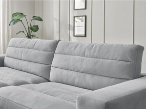 Svetlosivá zamatová rohová pohovka (ľavý roh/s leňoškou) Sierra – Bobochic Paris