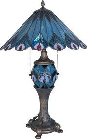 Stolní lampa Tiffany Peacock