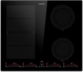 Klarstein Masterzone 60 Hybrid, indukčná varná doska, vstavaná, max. 9600 W, 4 Flex zóny, technológia ThermoBoost, Smart Flex