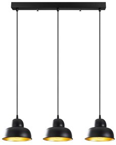 Závesný luster s 3 žiarovkami Berceste XXXI čierny