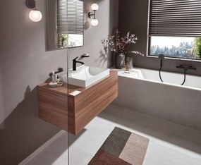 Hansgrohe Vivenis, umývadlová batéria 110, s výpustom, EcoSmart, čierna matná, 75020670