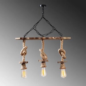 Luster na reťazi EREBOS 3xE27/40W/230V hnedý